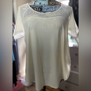 Lululemon Anew in cream Open-Back Athletic Top